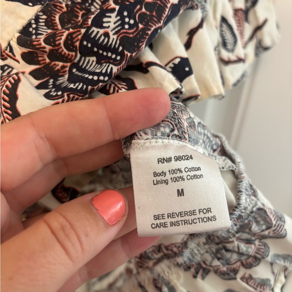 HOUSE OF HARLOW 1960 Ozzie Floral Puff Sleeve Cotton Boho Mini Dress Medium - Picture 11 of 13